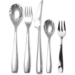 Mepra Sparta Flatware Set with Cake Forks - 30 Pieces - Stainless Steel Silver Service for 6 Mepra Sparta Flatware Set with Cake Forks - 30 Pieces - Stainless Steel Silver Service for 6