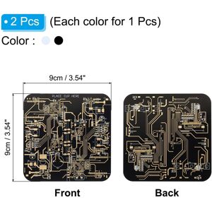 Unique Coaster, PCB Coasters Circuit Board Coasters FR-4 Drink Bar Coasters for Drinks Coffee Table Bar Gifts Boy-friend Men Black White 0.01 In. W X 0.01 In. D Unique Coaster, PCB Coasters Circuit Board Coasters FR-4 Drink Bar Coasters for Drinks Coffee Table Bar Gifts Boy-friend Men Black White 0.01 In. W X 0.01 In. D