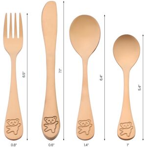 Unique 4 Pcs Flatware Set, Stainless Steel Silverware with Knife, Mirror Polished Cutlery Set, Serving Utensils Set for Kitchen - 4 PCS Rose Gold 4 PCS Unique 4 Pcs Flatware Set, Stainless Steel Silverware with Knife, Mirror Polished Cutlery Set, Serving Utensils Set for Kitchen - 4 PCS Rose Gold 4 PCS