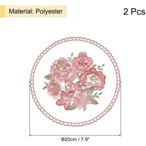 Unique 2 Pcs Retro Lace Placemats Crochet Cup Vase Table Mat Dusty Rose 8x8-inch Unique 2 Pcs Retro Lace Placemats Crochet Cup Vase Table Mat Dusty Rose 8x8-inch