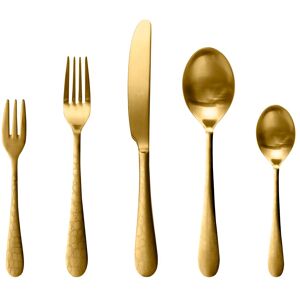 Mepra Coccodrillo Flatware Set with Cake Forks - 30 Piece Ice Gold Service for 6 Mepra Coccodrillo Flatware Set with Cake Forks - 30 Piece Ice Gold Service for 6