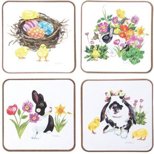 C&F Home Easter Garden Coasters Set of 4 - Set of 4 White Set of 4 C&F Home Easter Garden Coasters Set of 4 - Set of 4 White Set of 4
