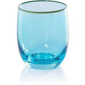 Zodax Sicilian 4-Piece Swirl Glass Tumbler Set Sea & Green Set of 4 Zodax Sicilian 4-Piece Swirl Glass Tumbler Set Sea & Green Set of 4