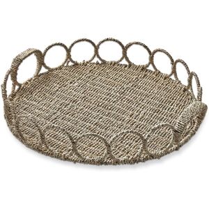 Tag Natural Seagrass Link Round Serving Decorative Tray with Handles, 21 inch Natural 21.0 In. L X 21.0 In. W Tag Natural Seagrass Link Round Serving Decorative Tray with Handles, 21 inch Natural 21.0 In. L X 21.0 In. W