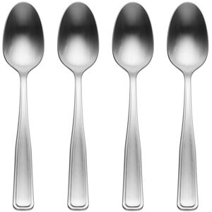 Oneida Reid Satin Flatware Set, Service for 4, Stainless Silver 4-Piece Teaspoon Set Oneida Reid Satin Flatware Set, Service for 4, Stainless Silver 4-Piece Teaspoon Set