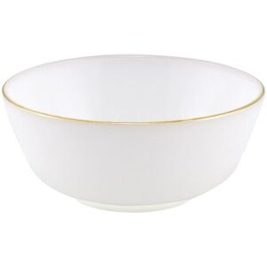 Majestic Gifts Inc. Glass Aura-Gold White Bowl w/ Gold rim, Set/ 4 - 5.3 White 5.3 Majestic Gifts Inc. Glass Aura-Gold White Bowl w/ Gold rim, Set/ 4 - 5.3 White 5.3