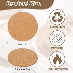 Unique Cork Coasters for Drink, Round Drink Coaster Heat Resistant Coffee Coaster for Wine Glasses Mugs Home Decoration 3.5 Inch Unique Cork Coasters for Drink, Round Drink Coaster Heat Resistant Coffee Coaster for Wine Glasses Mugs Home Decoration 3.5 Inch