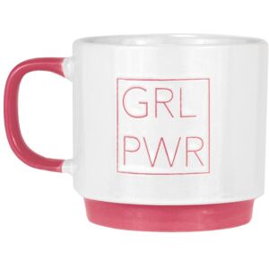 Amici Home Girl Power Mug - 20 oz White,Pink 20 oz Amici Home Girl Power Mug - 20 oz White,Pink 20 oz