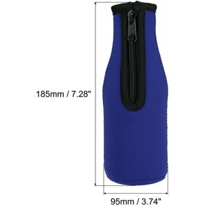 Unique Beer Bottle Sleeves Cooler Insulator Collapsible Neoprene Covers with Zipper for Drinks - 330ml to 350ml Blue 330ml to 350ml Unique Beer Bottle Sleeves Cooler Insulator Collapsible Neoprene Covers with Zipper for Drinks - 330ml to 350ml Blue 330ml to 350ml