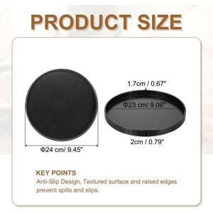 Unique Wooden Serving Tray Round Decorative Platter Black 9.5 Inch Unique Wooden Serving Tray Round Decorative Platter Black 9.5 Inch