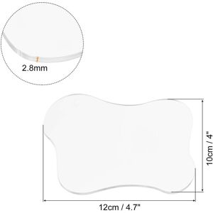 Unique 2pcs Acrylic Irregular Coaster, Coffee Cup Coaster Mug Pad 4.7 Clear 0.1 In. L X 0.1 In. W X 0.1 In. H Unique 2pcs Acrylic Irregular Coaster, Coffee Cup Coaster Mug Pad 4.7 Clear 0.1 In. L X 0.1 In. W X 0.1 In. H
