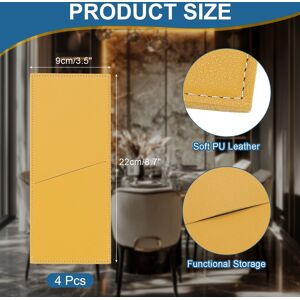 Unique Leather Cutlery Sleeve Knife Bag Pouch for Dining Table - 22 x 9 cm Yellow 22 x 9 cm Unique Leather Cutlery Sleeve Knife Bag Pouch for Dining Table - 22 x 9 cm Yellow 22 x 9 cm