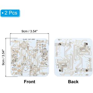 Unique Coaster, PCB Coasters Circuit Board Coasters FR-4 Drink Bar Coasters for Drinks Coffee Table Bar Gifts Boy-friend Men White 0.01 In. W X 0.01 In. D Unique Coaster, PCB Coasters Circuit Board Coasters FR-4 Drink Bar Coasters for Drinks Coffee Table Bar Gifts Boy-friend Men White 0.01 In. W X 0.01 In. D