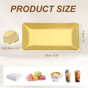 Unique Decorative Tray, Rectangular Frosted Serving Tray for Dessert Napkin Towel Candle Jewelry Bathroom Platter, Gold 5.9x3 Unique Decorative Tray, Rectangular Frosted Serving Tray for Dessert Napkin Towel Candle Jewelry Bathroom Platter, Gold 5.9x3