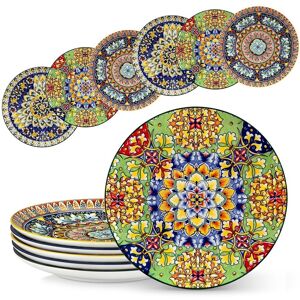 Vancasso SIMI 6-piece charming and perfect Porcelain Serving Plate Set Deep green,Yellow,Dark blue Dinner Plates Vancasso SIMI 6-piece charming and perfect Porcelain Serving Plate Set Deep green,Yellow,Dark blue Dinner Plates