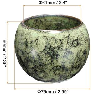 Unique 4pcs Chinese Japanese Ceramic Teacups 5.07 Oz Handmade Gong Fu Tea Set, Green Yellow 4pcs Unique 4pcs Chinese Japanese Ceramic Teacups 5.07 Oz Handmade Gong Fu Tea Set, Green Yellow 4pcs