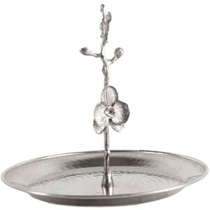 Jiallo Cake Plate With Plum Flower Silver 7.0 In. L X 7.0 In. W X 7.0 In. H Jiallo Cake Plate With Plum Flower Silver 7.0 In. L X 7.0 In. W X 7.0 In. H