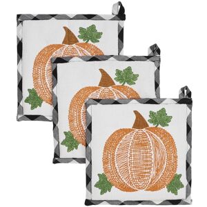 VHC Brands Annie Black Check Pumpkin Trivet 8x8 Set of 3 Black Trivet VHC Brands Annie Black Check Pumpkin Trivet 8x8 Set of 3 Black Trivet