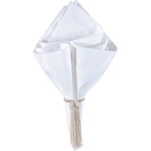 C&F Home Beaded Tassle Frost Napkin Ring Set of 6 - Set of 6 Silver Set of 6 C&F Home Beaded Tassle Frost Napkin Ring Set of 6 - Set of 6 Silver Set of 6
