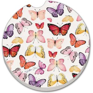 CounterArt Watercolor Butterflies 2 Pack Absorbent Stone Coaster for Vehicle Cup Holder 2.6” Diameter Manufactured in The USA Multi 2.5 In. L X 2.5 In. W X 1.0 In. D CounterArt Watercolor Butterflies 2 Pack Absorbent Stone Coaster for Vehicle Cup Holder 2.6” Diameter Manufactured in The USA Multi 2.5 In. L X 2.5 In. W X 1.0 In. D