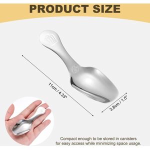 Unique Short Handle Spoon, Stainless Steel Scoop Round Tea Spoons for Desserts Coffee Sugar Bowl Spice Jars Stainless Steel Color 1 PCS Unique Short Handle Spoon, Stainless Steel Scoop Round Tea Spoons for Desserts Coffee Sugar Bowl Spice Jars Stainless Steel Color 1 PCS
