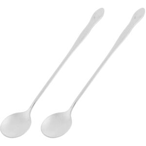 Unique Stainless Steel Long Handle Latte Coffee Tea Spoon Scoop 19.5cm Length 2pcs - 7.7 Silver 7.7 Unique Stainless Steel Long Handle Latte Coffee Tea Spoon Scoop 19.5cm Length 2pcs - 7.7 Silver 7.7