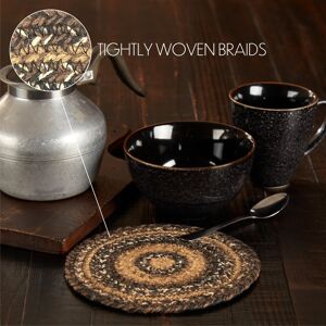 VHC Brands Espresso Jute Trivet 8 Brown Trivet VHC Brands Espresso Jute Trivet 8 Brown Trivet