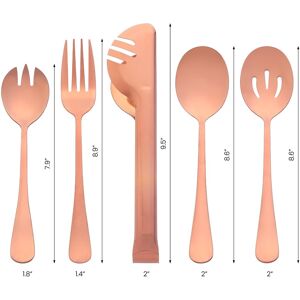 Unique 10 Pieces Silverware Set, Stainless Steel Flatware Cutlery Set with Spoons and Forks Set, Serving Utensils Set for Kitchen Rose Gold 10 PCS Unique 10 Pieces Silverware Set, Stainless Steel Flatware Cutlery Set with Spoons and Forks Set, Serving Utensils Set for Kitchen Rose Gold 10 PCS