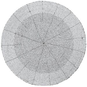 IH Casa Decor Christmas Beaded Round Placemat White - Set of 4 White Set of 4 IH Casa Decor Christmas Beaded Round Placemat White - Set of 4 White Set of 4
