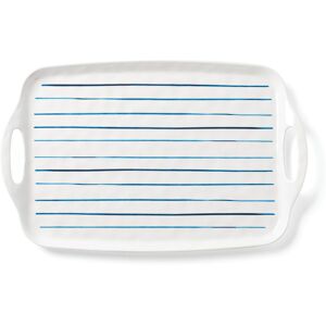 Lenox Blue Bay Melamine Handled Platter Multi White 20.0 In. L X 12.0 In. W Lenox Blue Bay Melamine Handled Platter Multi White 20.0 In. L X 12.0 In. W