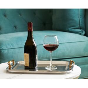 Sol Living Stainless Steel Rectangular Serving Tray with Handle - 16.5 Silver 14.0 In. W X 4.0 In. H X 18.0 In. D Sol Living Stainless Steel Rectangular Serving Tray with Handle - 16.5 Silver 14.0 In. W X 4.0 In. H X 18.0 In. D