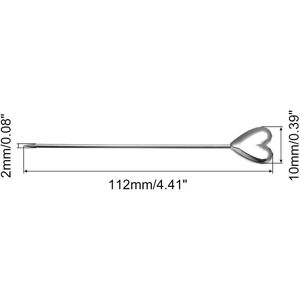Unique Metal Cocktail Toothpicks Heart Shape Drink Picks Cocktail Skewers 5Pcs (Silver) - 4.41 Silver 4.41 Unique Metal Cocktail Toothpicks Heart Shape Drink Picks Cocktail Skewers 5Pcs (Silver) - 4.41 Silver 4.41