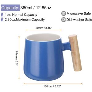 Unique Ceramic Coffee Mug 12.85 Oz Large Mugs Gift Set with Lid and Spoon, White - 12.85 Oz Blue 12.85 Oz Unique Ceramic Coffee Mug 12.85 Oz Large Mugs Gift Set with Lid and Spoon, White - 12.85 Oz Blue 12.85 Oz