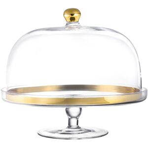 Majestic Gifts Inc. Cake Stand & Dome W/ Gold Rim & Gold Knob-11.75 Clear 11.75 Majestic Gifts Inc. Cake Stand & Dome W/ Gold Rim & Gold Knob-11.75 Clear 11.75