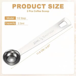 Unique ml Tablespoon Measuring Spoon, Measuring Spoon Stainless Steel - Silver 1/2 tbsp(2.5ml) Unique ml Tablespoon Measuring Spoon, Measuring Spoon Stainless Steel - Silver 1/2 tbsp(2.5ml)