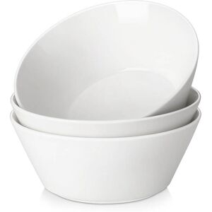 MALACASA TARA Speckled 3-Piece Stoneware Serving Bowl Set White 7-inches Bowl Set MALACASA TARA Speckled 3-Piece Stoneware Serving Bowl Set White 7-inches Bowl Set