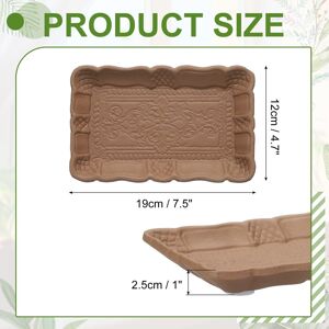 Unique Wooden Decorative Tray, Vintage European Style Serving Tray Breakfast Platter Brown 0.01 In. L X 0.01 In. W Unique Wooden Decorative Tray, Vintage European Style Serving Tray Breakfast Platter Brown 0.01 In. L X 0.01 In. W