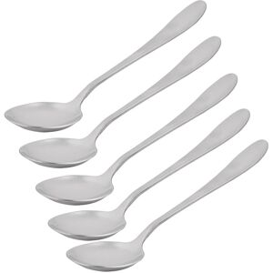 Unique Stainless Steel Round Kitchen Table Soup Serving Spoon Scoop 5 PCS - 7.4 Silver 7.4 Unique Stainless Steel Round Kitchen Table Soup Serving Spoon Scoop 5 PCS - 7.4 Silver 7.4