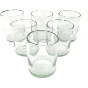 Dos Sueños Hand Blown Mexican Drinking Glasses - Set of 6 Natural Clear Tumbler Glasses (10 oz each) Clear Set of 6 Dos Sueños Hand Blown Mexican Drinking Glasses - Set of 6 Natural Clear Tumbler Glasses (10 oz each) Clear Set of 6