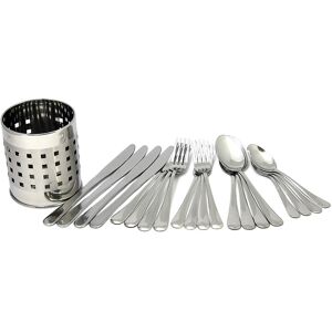Chef Craft 21710 Flatware Set With Holder, 20 Pieces Silver Chef Craft 21710 Flatware Set With Holder, 20 Pieces Silver