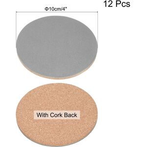 Unique 12pcs Cork and Leather Coaster for Cold Drinks Wine Glass Cup Mug Grey 0.01 In. W X 0.01 In. D Unique 12pcs Cork and Leather Coaster for Cold Drinks Wine Glass Cup Mug Grey 0.01 In. W X 0.01 In. D