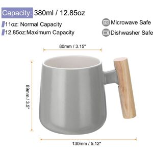 Unique Ceramic Coffee Mug 12.85 Oz Large Mugs Gift Set with Lid and Spoon, White - 12.85 Oz Gray 12.85 Oz Unique Ceramic Coffee Mug 12.85 Oz Large Mugs Gift Set with Lid and Spoon, White - 12.85 Oz Gray 12.85 Oz