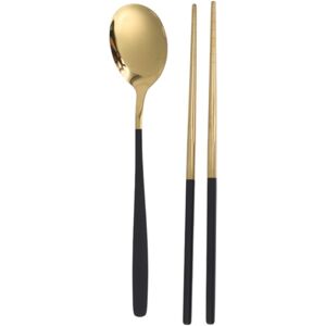 Unique 1 Set Flatware Sets Dishwasher Safe Spoon Chopsticks 2-Piece Set with Box 410 Stainless Steel Silver Tone 23.7x6x6cm Gold Tone Black 0.01 In. L X 0.01 In. W X 0.01 In. H Unique 1 Set Flatware Sets Dishwasher Safe Spoon Chopsticks 2-Piece Set with Box 410 Stainless Steel Silver Tone 23.7x6x6cm Gold Tone Black 0.01 In. L X 0.01 In. W X 0.01 In. H