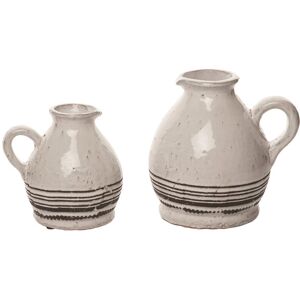 Transpac Ceramic White Everyday Jar Set of 2 White 8.27 In. L X 6.7 In. W Transpac Ceramic White Everyday Jar Set of 2 White 8.27 In. L X 6.7 In. W