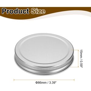 Unique Mason Jar Lids Tinplate Leak-proof Mason Canning Covers Silver 3.39 Unique Mason Jar Lids Tinplate Leak-proof Mason Canning Covers Silver 3.39