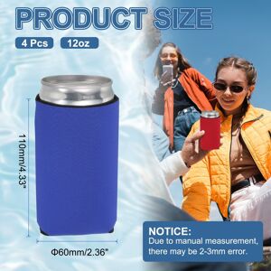 Unique Can Sleeve Can Cooler, Neoprene Beer Bottle Cover - 12oz Blue 12oz Unique Can Sleeve Can Cooler, Neoprene Beer Bottle Cover - 12oz Blue 12oz