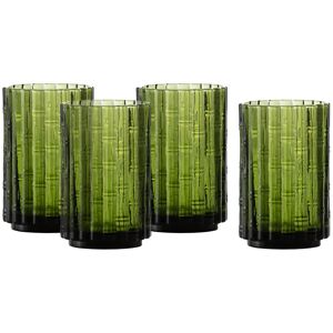 Fortessa Mahalo Stackable Glass, 13.5 Oz. Iced Beverage (Set of 4), Clear Palm Green 13.5 Ounce Fortessa Mahalo Stackable Glass, 13.5 Oz. Iced Beverage (Set of 4), Clear Palm Green 13.5 Ounce