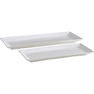 Mikasa Delray Bread Tray, Set Of 2 White 15.0 In. L X 6.0 In. W X 1.0 In. H Mikasa Delray Bread Tray, Set Of 2 White 15.0 In. L X 6.0 In. W X 1.0 In. H