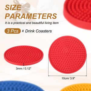 Unique Non-Slip Drink Coasters, Round PVC Desk Coaster for Drinks Tabletop Protection Cups Mat for Office Home Coffee Decor Red 0.12inch Unique Non-Slip Drink Coasters, Round PVC Desk Coaster for Drinks Tabletop Protection Cups Mat for Office Home Coffee Decor Red 0.12inch