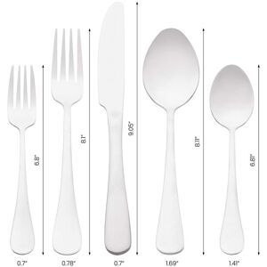 Unique 20 PCS Silverware Set, Stainless Steel Flatware, Mirror Polished Cutlery Set, Serving Utensils Set for Kitchen Dining - 20 PCS Silver 20 PCS Unique 20 PCS Silverware Set, Stainless Steel Flatware, Mirror Polished Cutlery Set, Serving Utensils Set for Kitchen Dining - 20 PCS Silver 20 PCS